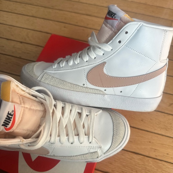 Nike Blazer Mid '77 Womens Size 6 Casual Shoe White Pink Oxford CZ1055-118 - Picture 12 of 12